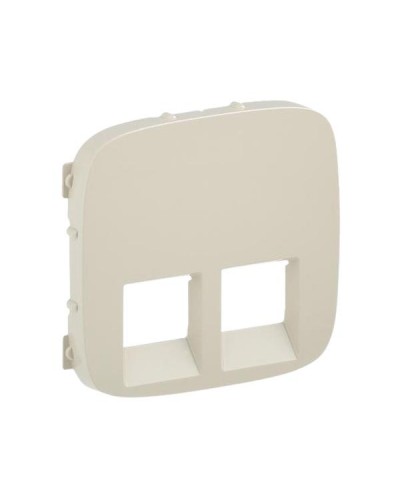 Панель лицевая Legrand розеток 2хRJ11, RJ45 серии Valena-Allure. Цвет Слоновая кость.