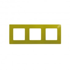 Рамка Legrand 3 поста серии Etika. Цвет Зелёный папоротник.
