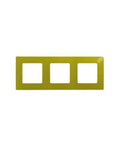 Рамка Legrand 3 поста серии Etika. Цвет Зелёный папоротник.