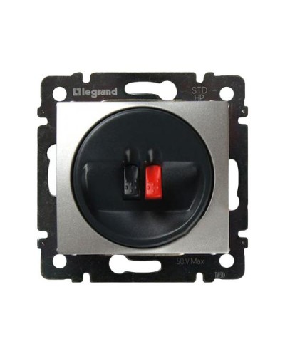 Розетка акустическая Legrand серии Valena. Цвет Алюминий.