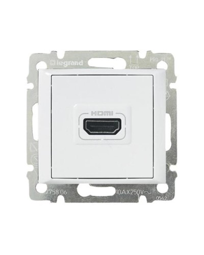 Розетка HDMI Legrand серии Valena. Цвет Белый.