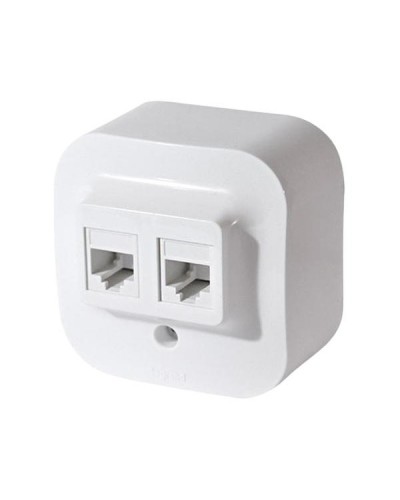 Розетка 2xRJ45 FTP Legrand категория 5e - UTP IP 20 серии Quteo. Цвет Белый.