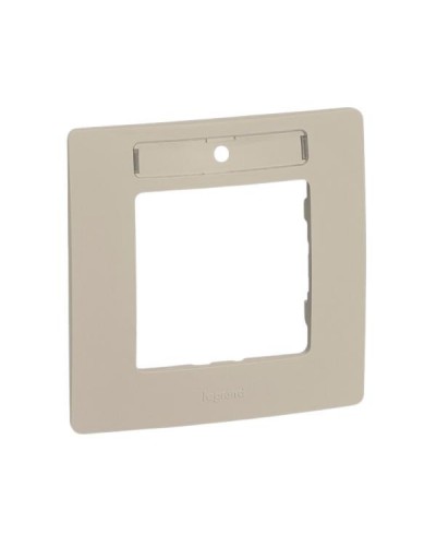 Рамка Legrand с держателем для маркировки - 1 пост серии Etika. Цвет Слоновая кость.