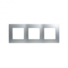 Рамка Legrand 3 поста - Etika - алюминий.