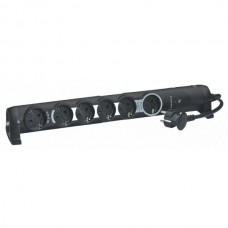 Удлинитель Legrand 6X2К+З 1,5м мас. роз. чер.