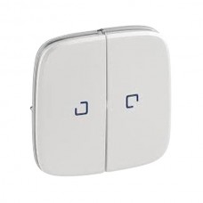 Панель лицевая Legrand 2-клавишная с подсветкой серии Valena-Allure. Цвет Жемчужный.