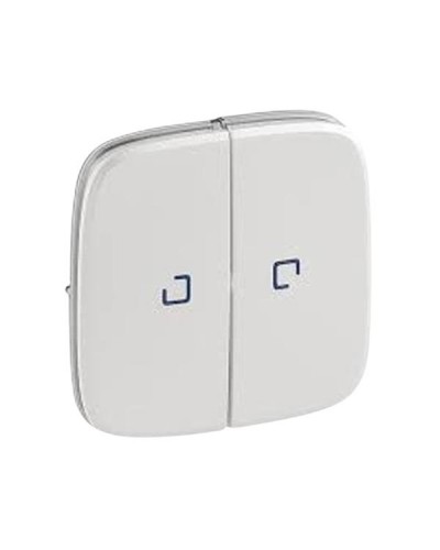 Панель лицевая Legrand 2-клавишная с подсветкой серии Valena-Allure. Цвет Жемчужный.