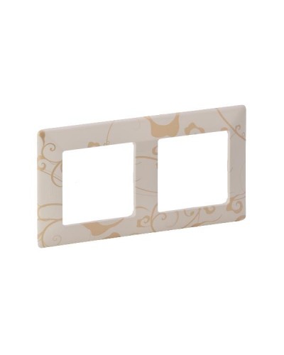 Рамка Legrand 2 поста серии Valena-Life. Цвет Ампир Бежевый.