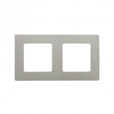 Рамка Legrand 2 поста серии Etika. Цвет Светлая галька.