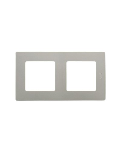 Рамка Legrand 2 поста серии Etika. Цвет Светлая галька.