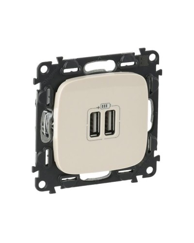 Розетка 2хUSB Legrand 240В/5В 1500мА серии Valena-Allure. Цвет Слоновая кость.