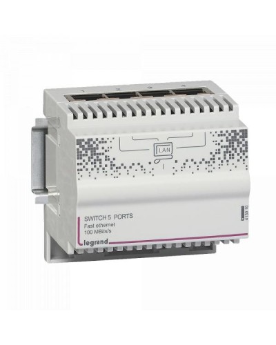 Свитч Legrand 4 выхода - 10/100 Мб - мультимедийная сеть Home Networks Classic. Артикул 413010