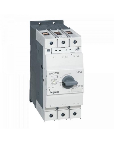 Автоматический выключатель для защиты электродвигателей Legrand MPX3 T100H40A 100kA.