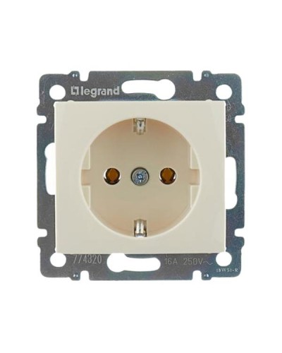 Розетка Legrand 2К+З серии Valena. Цвет Слоновая кость. Артикул 774320