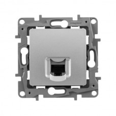Розетка RJ45 FTP Legrand серии Etika. Цвет Алюминий.