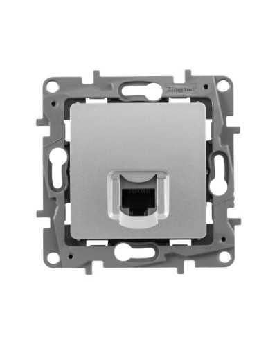 Розетка RJ45 FTP Legrand серии Etika. Цвет Алюминий.