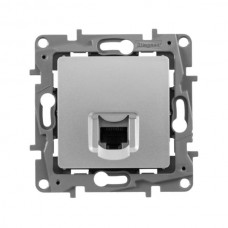Розетка RJ45 FTP Legrand категории 6 серии Etika. Цвет Алюминий.