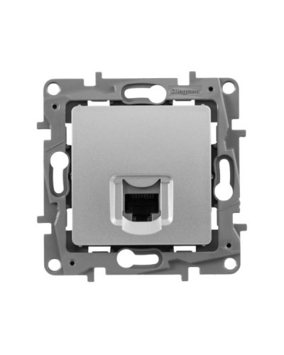 Розетка RJ45 FTP Legrand категории 6 серии Etika. Цвет Алюминий.