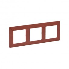 Рамка Legrand 3 поста серии Valena-Life. Цвет Терракота.