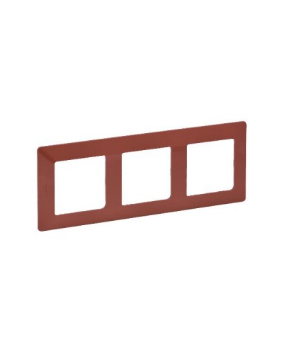 Рамка Legrand 3 поста серии Valena-Life. Цвет Терракота.