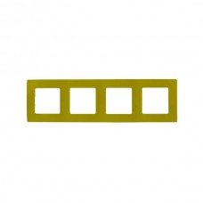 Рамка Legrand 4 поста серии Etika. Цвет Зелёный папоротник.