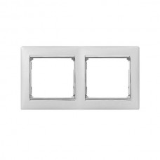 Рамка Legrand 2 поста серии Valena. Цвет Алюминий/Серебро.
