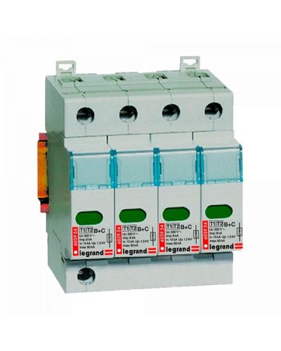Устройство защиты от импульсных перенапряжений Legrand защита высшего уровня - Imax 70 кА - 4П. Артикул 003923
