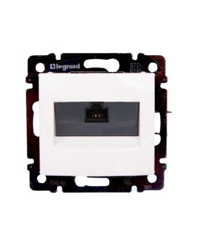 Розетка RJ45 FTP Legrand UTP, категории 5е, один выход на захватах серии Valena. Цвет Белый.
