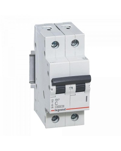 Автоматический выключатель Legrand RX3 2 фазы 63A 2М (Тип C) 4,5 kA.