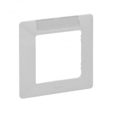 Рамка Legrand с держателем для маркировки - 1 пост серии Etika. Цвет Белый.